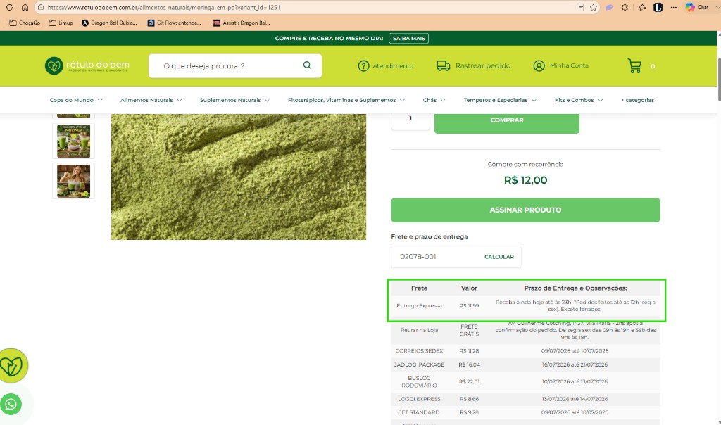 Checkout em loja Tray Commerce — cotação em tempo real com Entrega Expressa e demais transportadoras