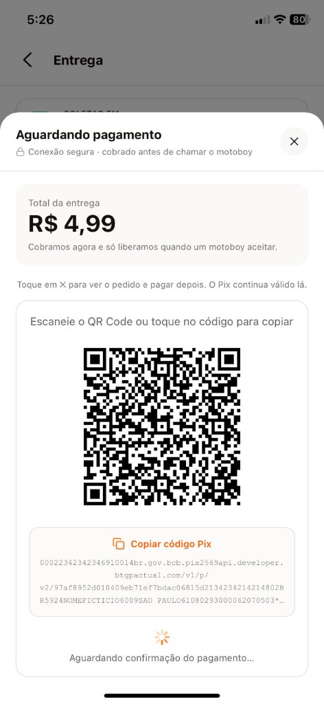Pagamento Pix — QR Code e confirmação automática